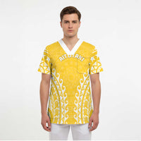 Custom Cook Islands Aitutaki Scrub Top Polynesian Tribal Tattoo LT05 - Polynesian Pride