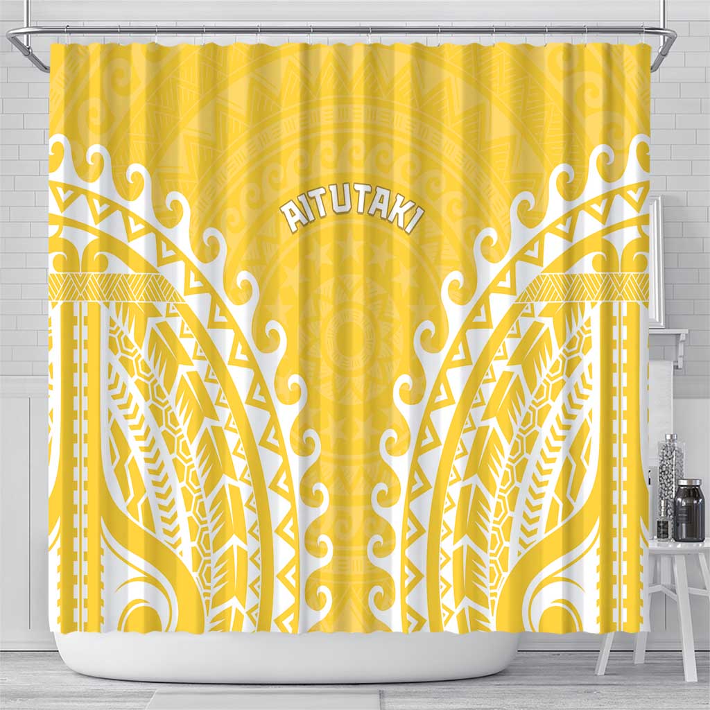 Cook Islands Aitutaki Shower Curtain Polynesian Tribal Tattoo LT05 - Polynesian Pride