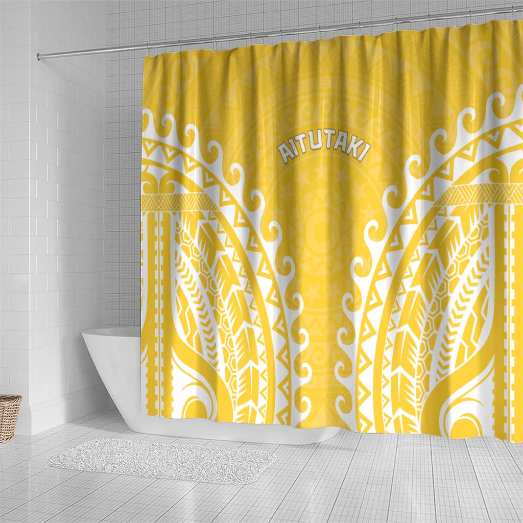 Cook Islands Aitutaki Shower Curtain Polynesian Tribal Tattoo LT05 - Polynesian Pride