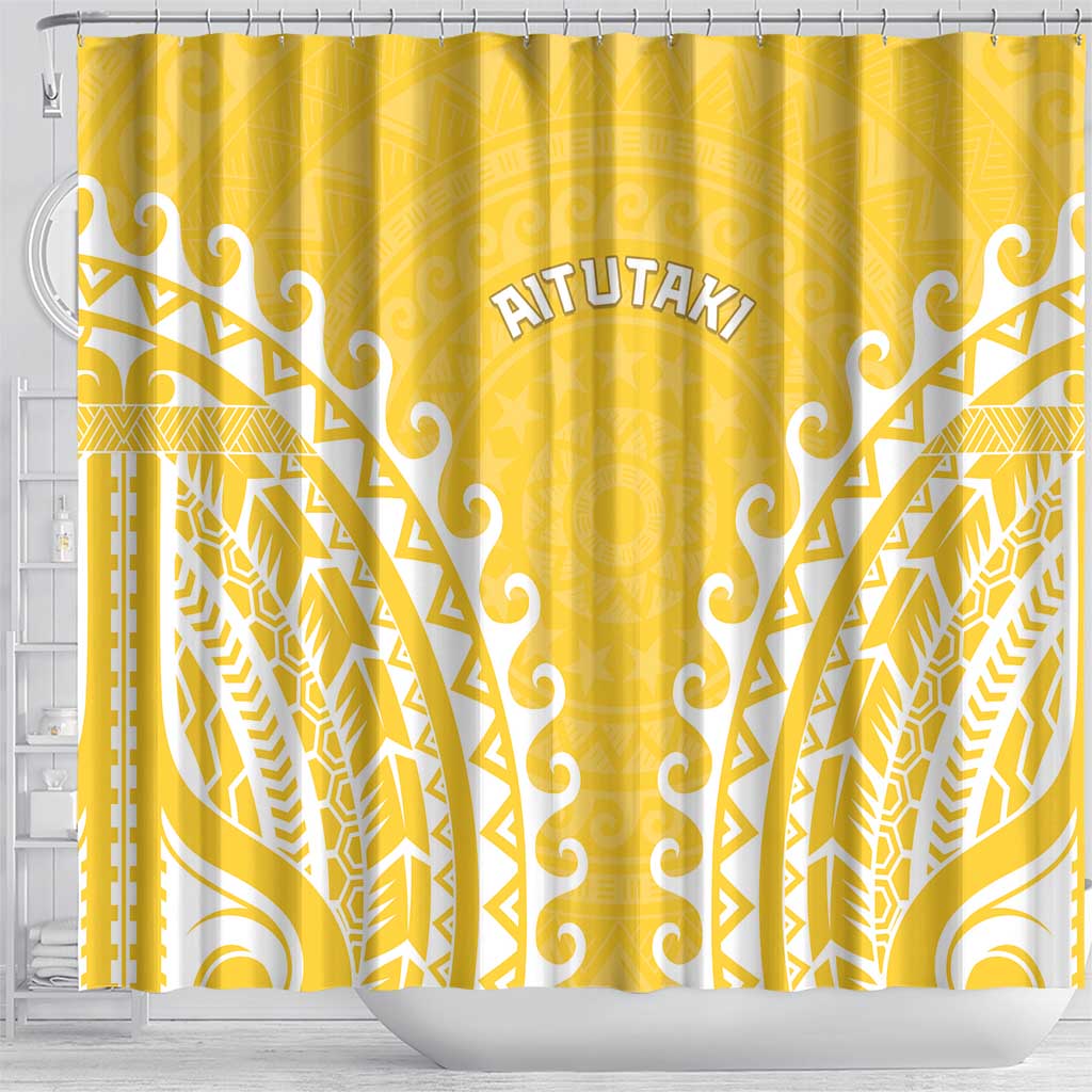Cook Islands Aitutaki Shower Curtain Polynesian Tribal Tattoo LT05 - Polynesian Pride