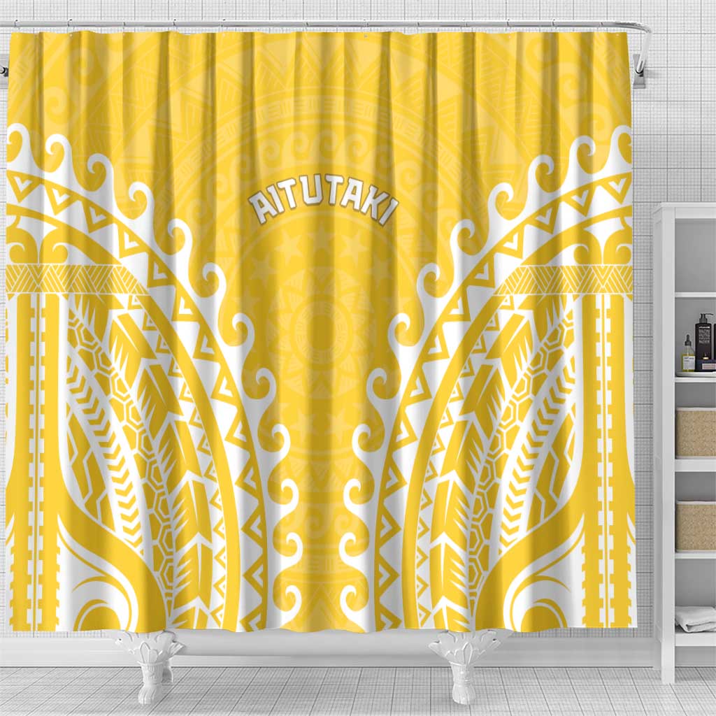 Cook Islands Aitutaki Shower Curtain Polynesian Tribal Tattoo LT05 - Polynesian Pride