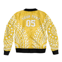 Custom Cook Islands Aitutaki Sleeve Zip Bomber Jacket Polynesian Tribal Tattoo LT05 - Polynesian Pride