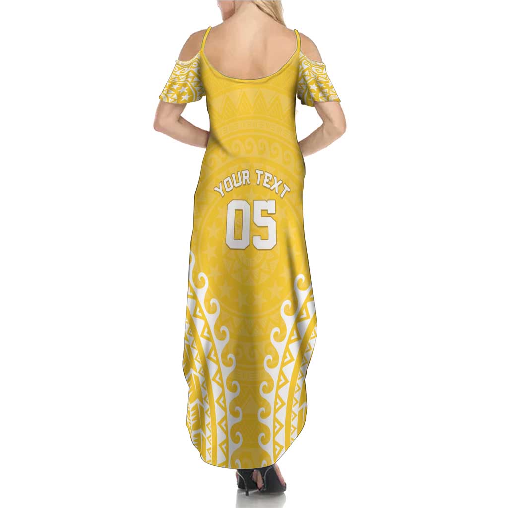 Custom Cook Islands Aitutaki Summer Maxi Dress Polynesian Tribal Tattoo LT05 - Polynesian Pride