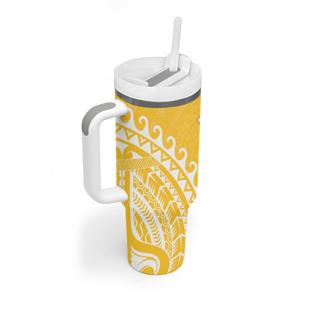 Cook Islands Aitutaki Tumbler With Handle Polynesian Tribal Tattoo LT05 - Polynesian Pride