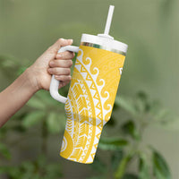 Cook Islands Aitutaki Tumbler With Handle Polynesian Tribal Tattoo LT05 - Polynesian Pride