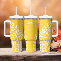 Cook Islands Aitutaki Tumbler With Handle Polynesian Tribal Tattoo LT05 - Polynesian Pride