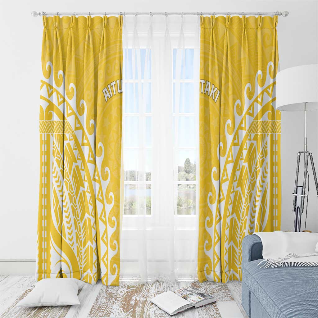 Cook Islands Aitutaki Window Curtain Polynesian Tribal Tattoo LT05 - Polynesian Pride