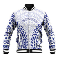 Custom Cook Islands Palmerston Baseball Jacket Polynesian Tribal Tattoo LT05 Unisex Navy - Polynesian Pride
