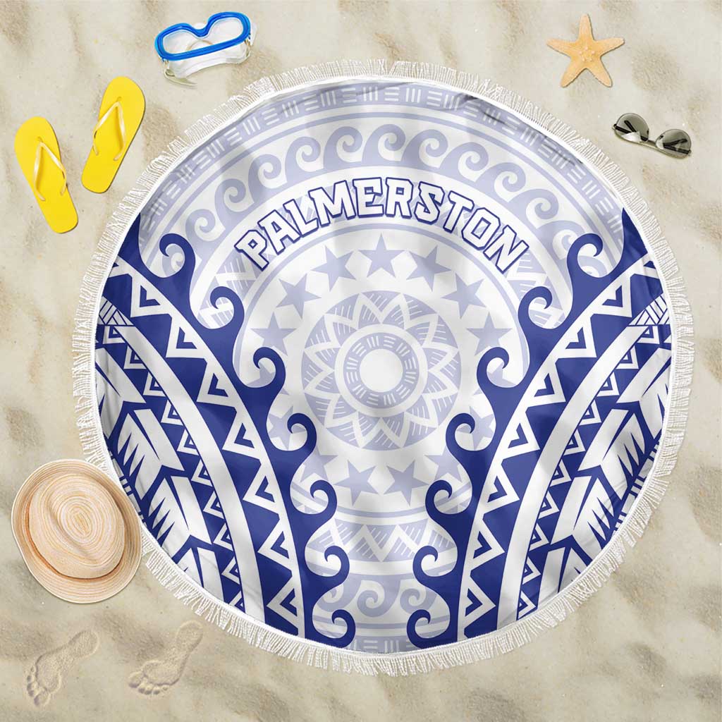 Cook Islands Palmerston Beach Blanket Polynesian Tribal Tattoo LT05 One Size 150cm Navy - Polynesian Pride