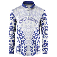 Custom Cook Islands Palmerston Button Sweatshirt Polynesian Tribal Tattoo LT05 Navy - Polynesian Pride