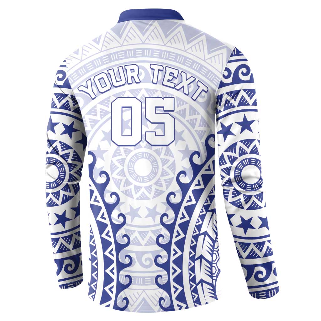 Custom Cook Islands Palmerston Button Sweatshirt Polynesian Tribal Tattoo LT05 - Polynesian Pride