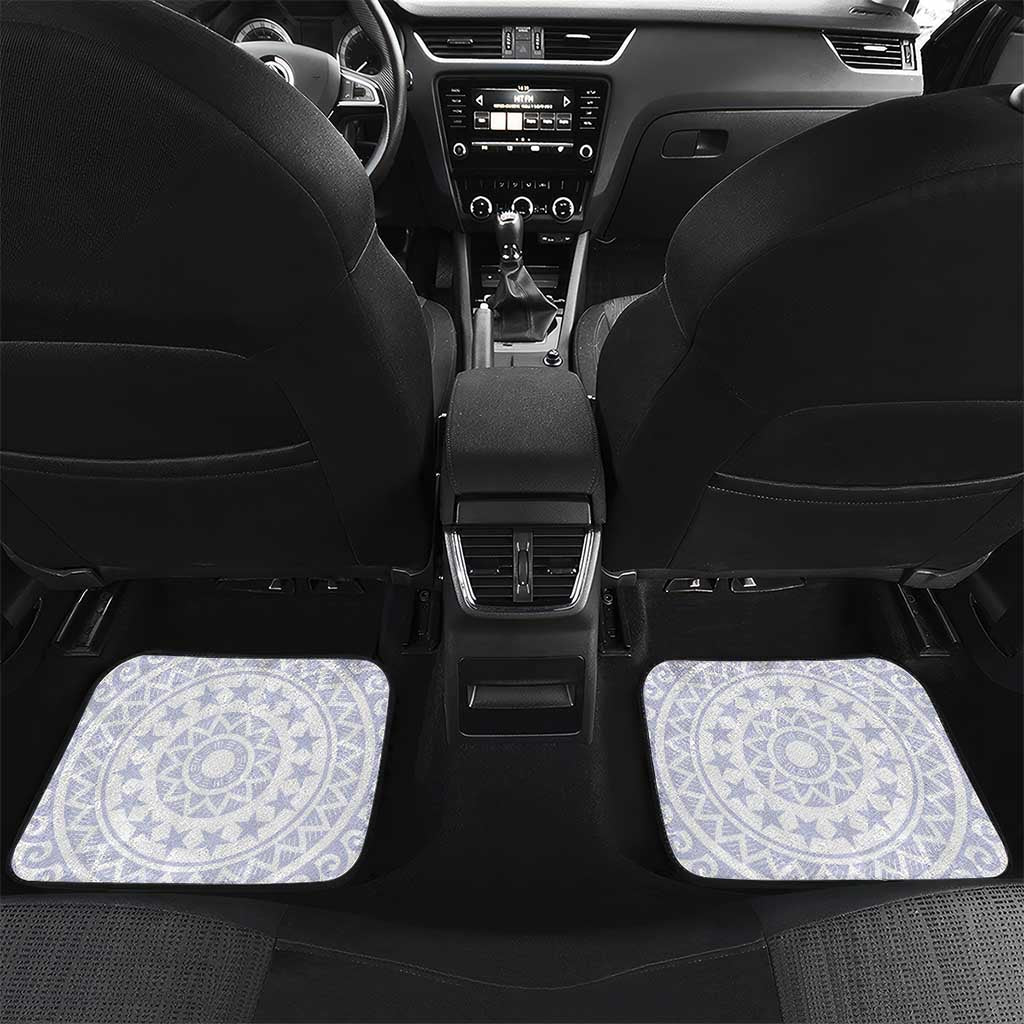 Custom Cook Islands Palmerston Car Mats Polynesian Tribal Tattoo LT05 Set 2pcs - Back Navy - Polynesian Pride