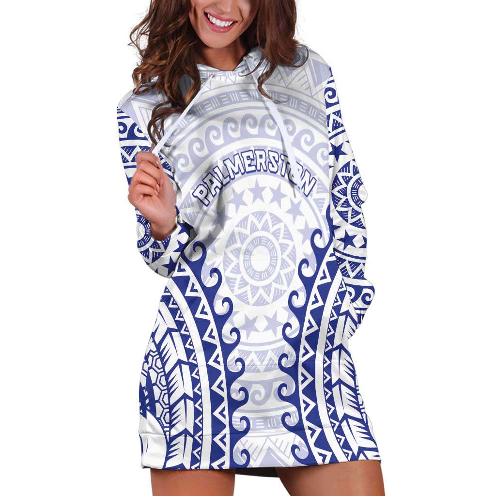 Custom Cook Islands Palmerston Hoodie Dress Polynesian Tribal Tattoo