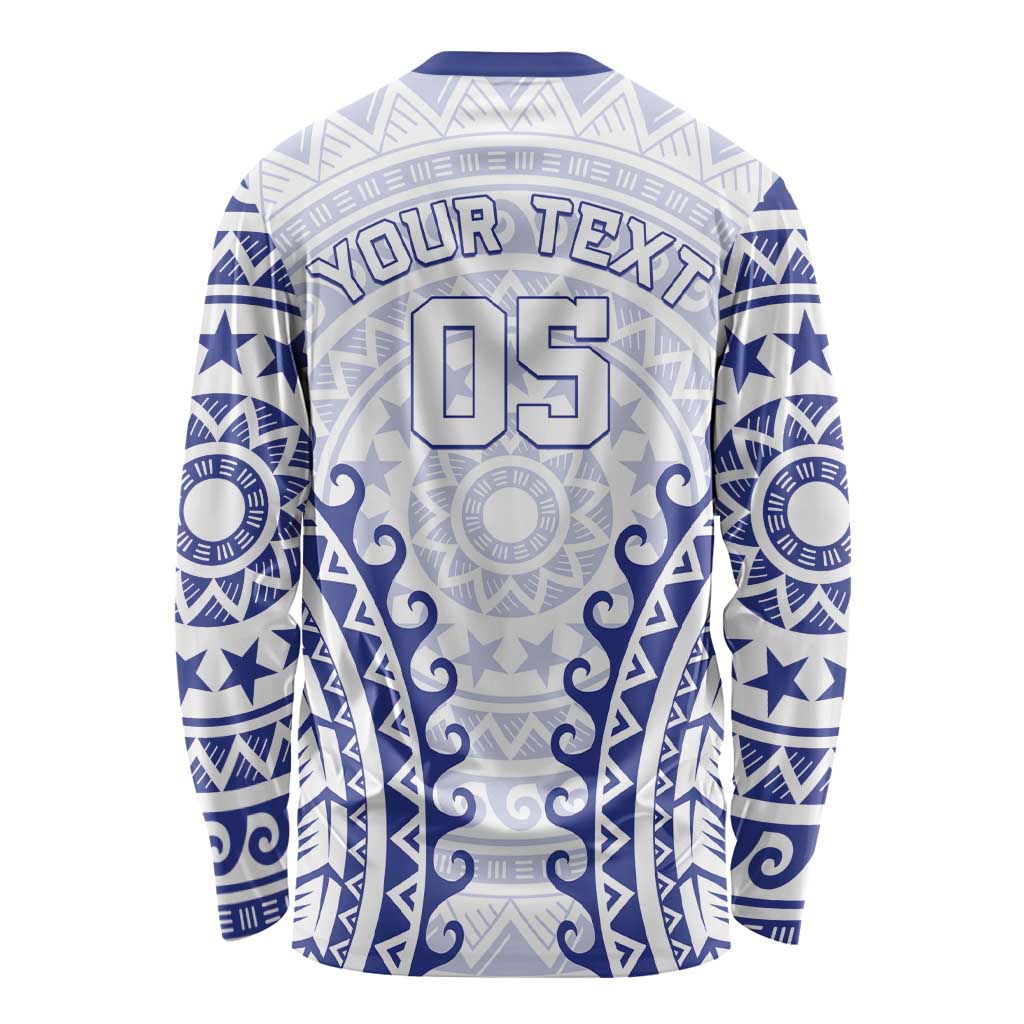 Custom Cook Islands Palmerston Long Sleeve Shirt Polynesian Tribal Tattoo LT05 - Polynesian Pride