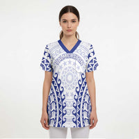Custom Cook Islands Palmerston Scrub Top Polynesian Tribal Tattoo LT05 - Polynesian Pride