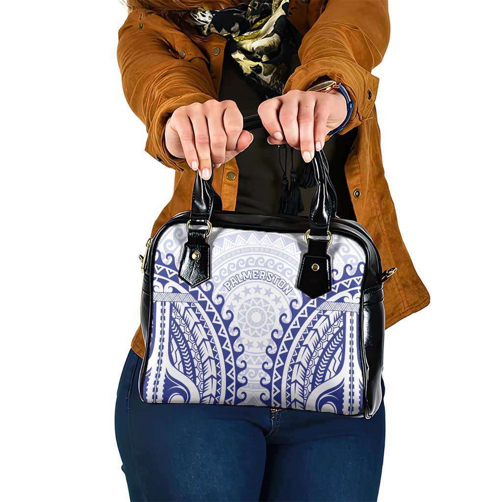 Cook Islands Palmerston Shoulder Handbag Polynesian Tribal Tattoo LT05 One Size Navy - Polynesian Pride