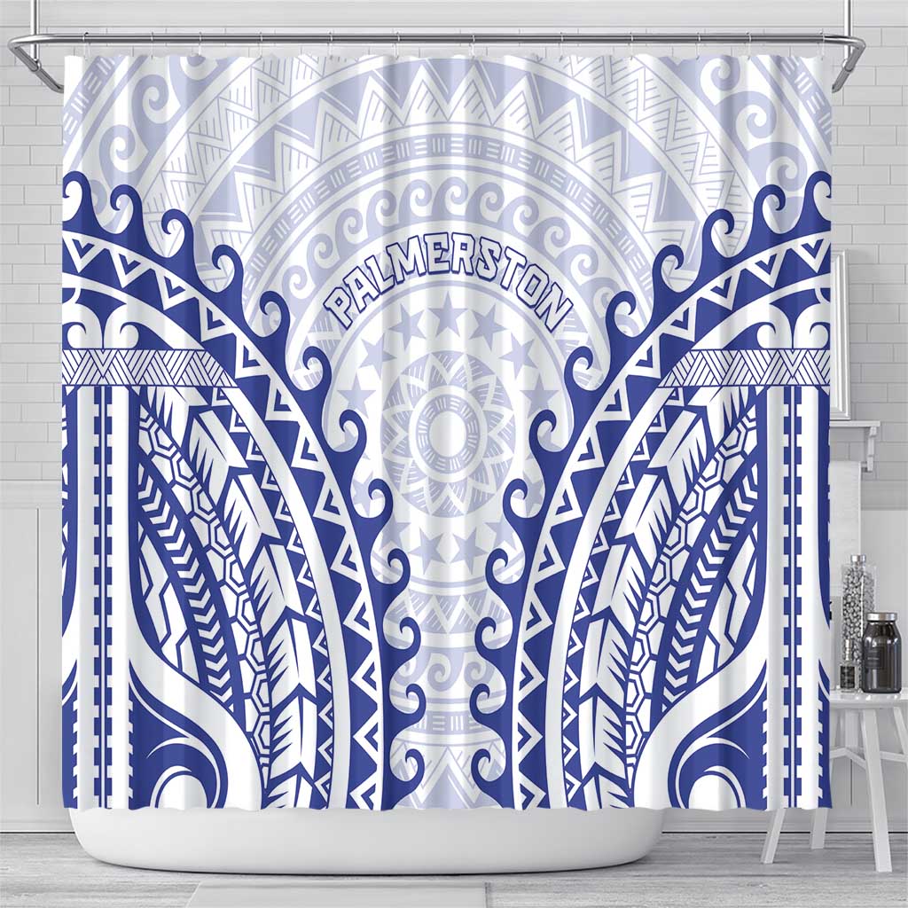 Cook Islands Palmerston Shower Curtain Polynesian Tribal Tattoo LT05 - Polynesian Pride