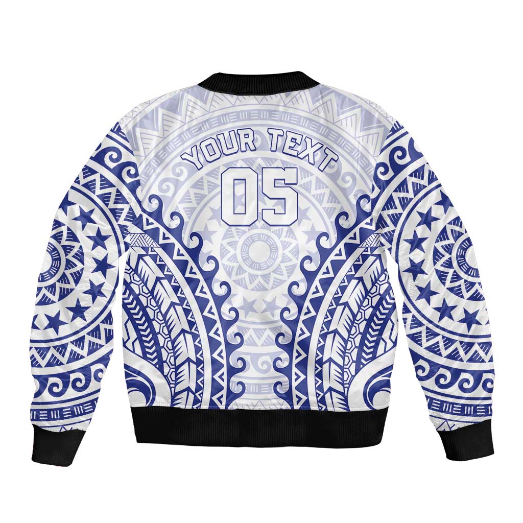 Custom Cook Islands Palmerston Sleeve Zip Bomber Jacket Polynesian Tribal Tattoo LT05 - Polynesian Pride