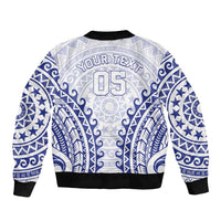 Custom Cook Islands Palmerston Sleeve Zip Bomber Jacket Polynesian Tribal Tattoo LT05 - Polynesian Pride