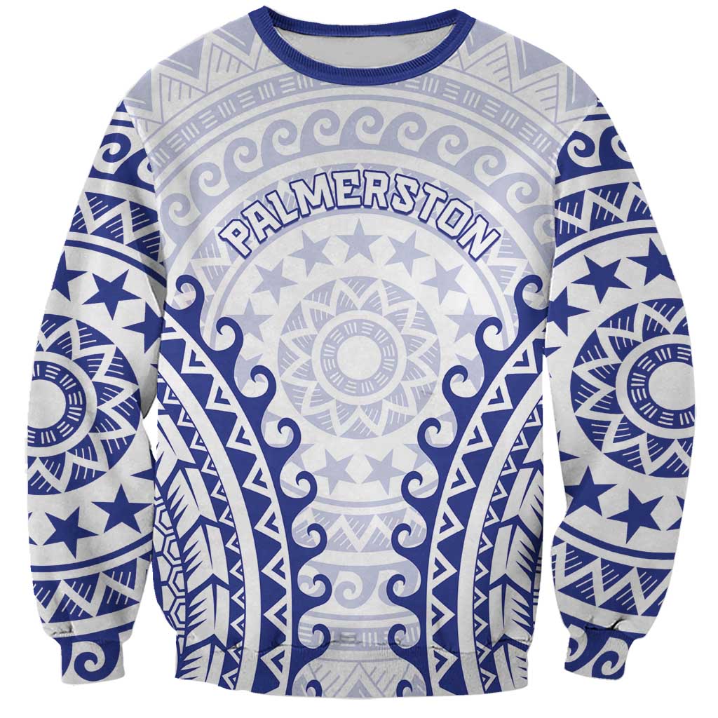 Custom Cook Islands Palmerston Sweatshirt Polynesian Tribal Tattoo LT05 Unisex Navy - Polynesian Pride