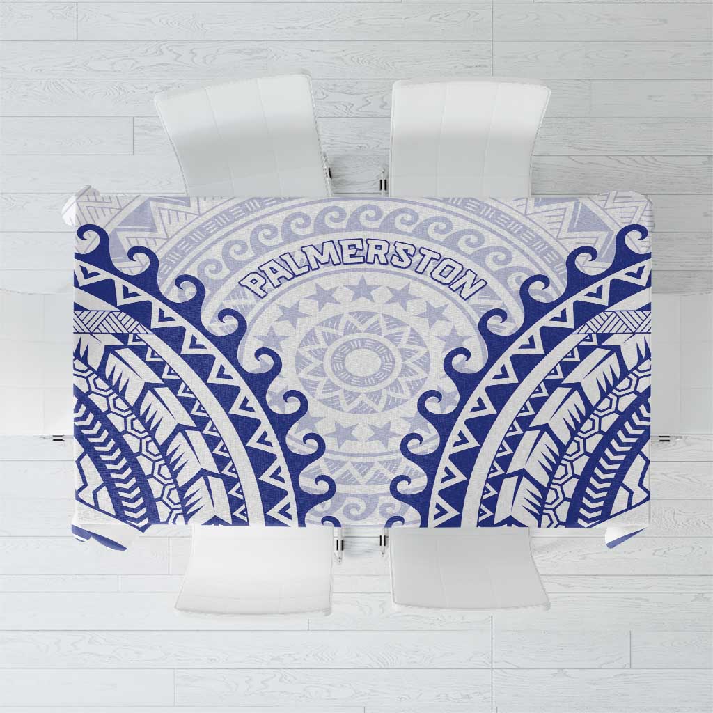 Cook Islands Palmerston Tablecloth Polynesian Tribal Tattoo LT05 Navy - Polynesian Pride