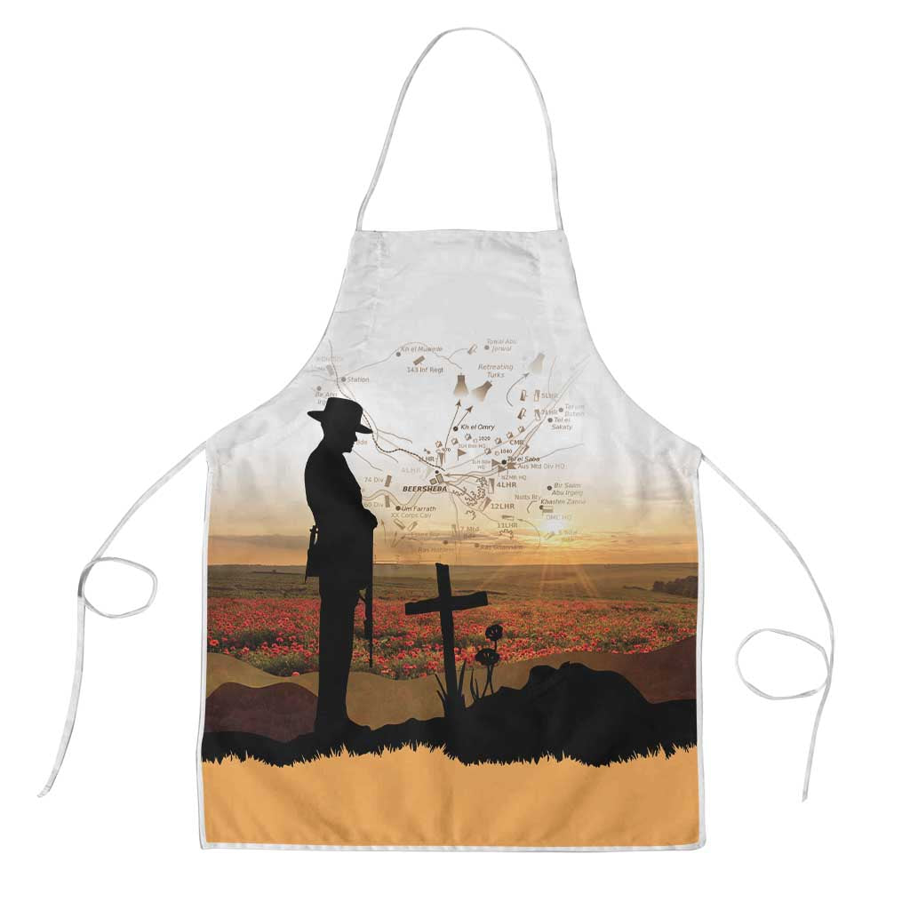 Australia And New Zealand ANZAC Day Apron Battle Of Beersheba LT05 Beige - Polynesian Pride