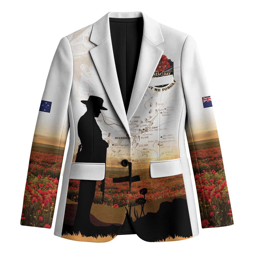 Australia And New Zealand ANZAC Day Blazer Battle Of Beersheba LT05 Unisex Beige - Polynesian Pride