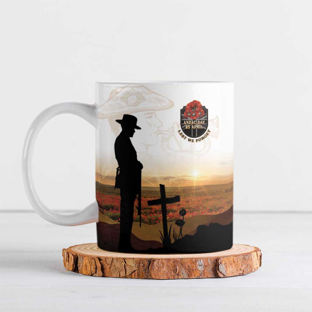 Australia And New Zealand ANZAC Day Ceramic Mug Battle Of Beersheba LT05 Beige - Polynesian Pride