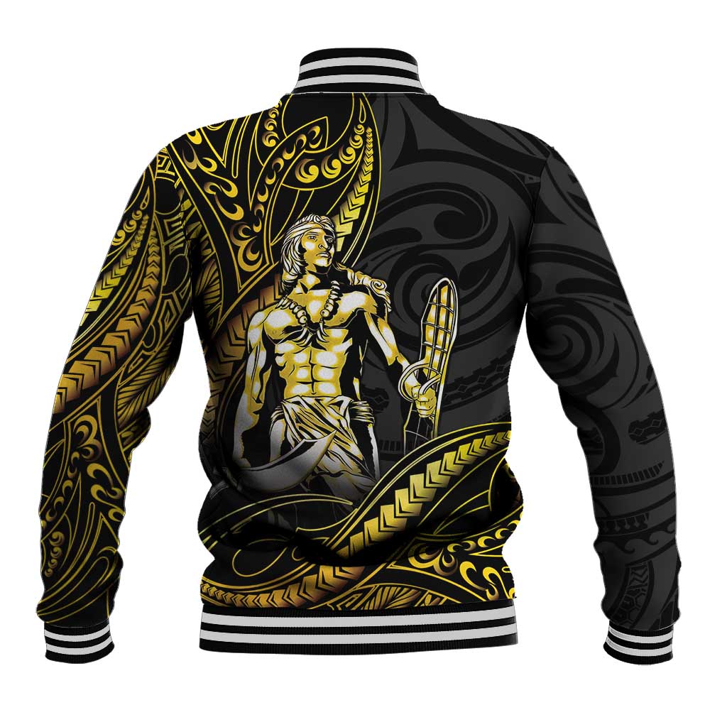 Filipinos Lapu Lapu Hero Baseball Jacket Gold Polynesian Tribal Tattoo LT05 - Polynesian Pride