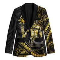 Filipinos Lapu Lapu Hero Blazer Gold Polynesian Tribal Tattoo LT05 Unisex Gold - Polynesian Pride