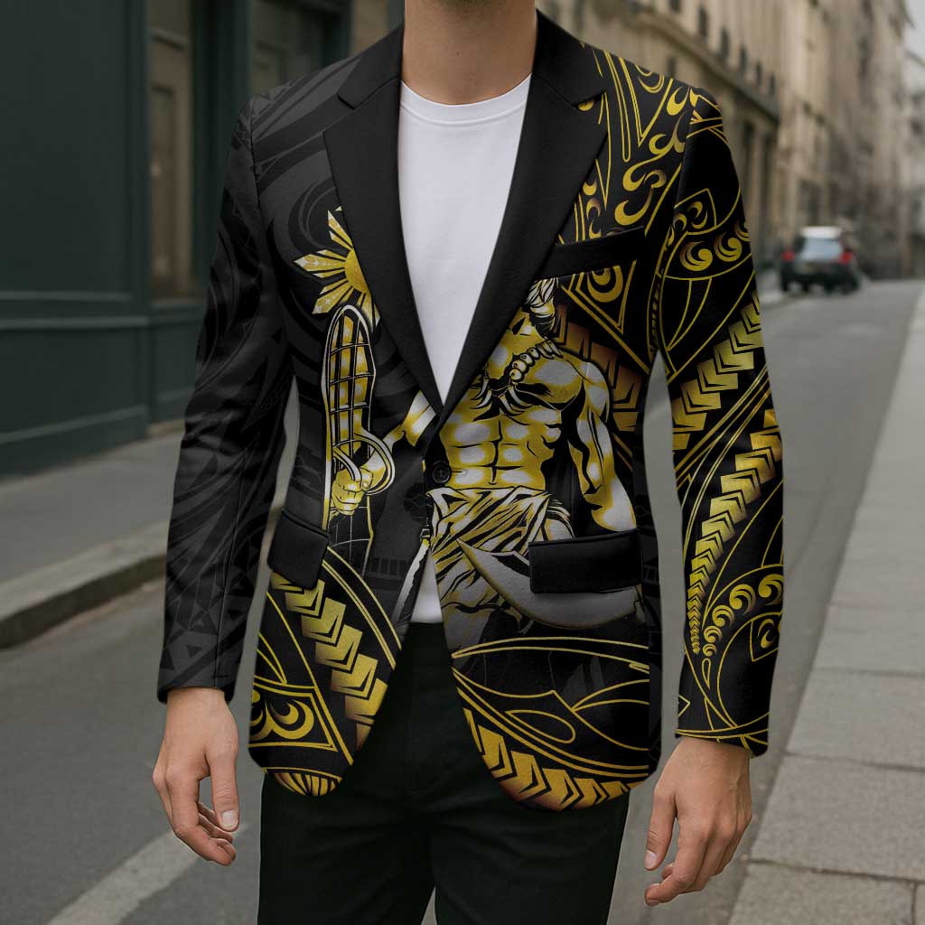 Filipinos Lapu Lapu Hero Blazer Gold Polynesian Tribal Tattoo LT05 - Polynesian Pride