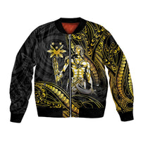 Filipinos Lapu Lapu Hero Bomber Jacket Gold Polynesian Tribal Tattoo LT05 Unisex Gold - Polynesian Pride