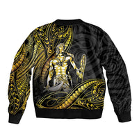 Filipinos Lapu Lapu Hero Bomber Jacket Gold Polynesian Tribal Tattoo LT05 - Polynesian Pride