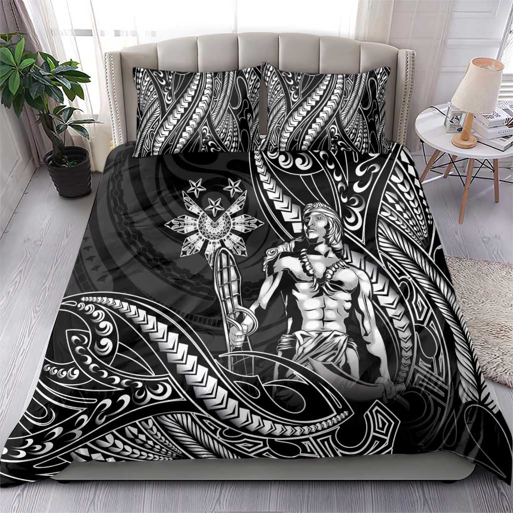 Filipinos Lapu Lapu Hero Bedding Set Black Polynesian Tribal Tattoo LT05 - Polynesian Pride