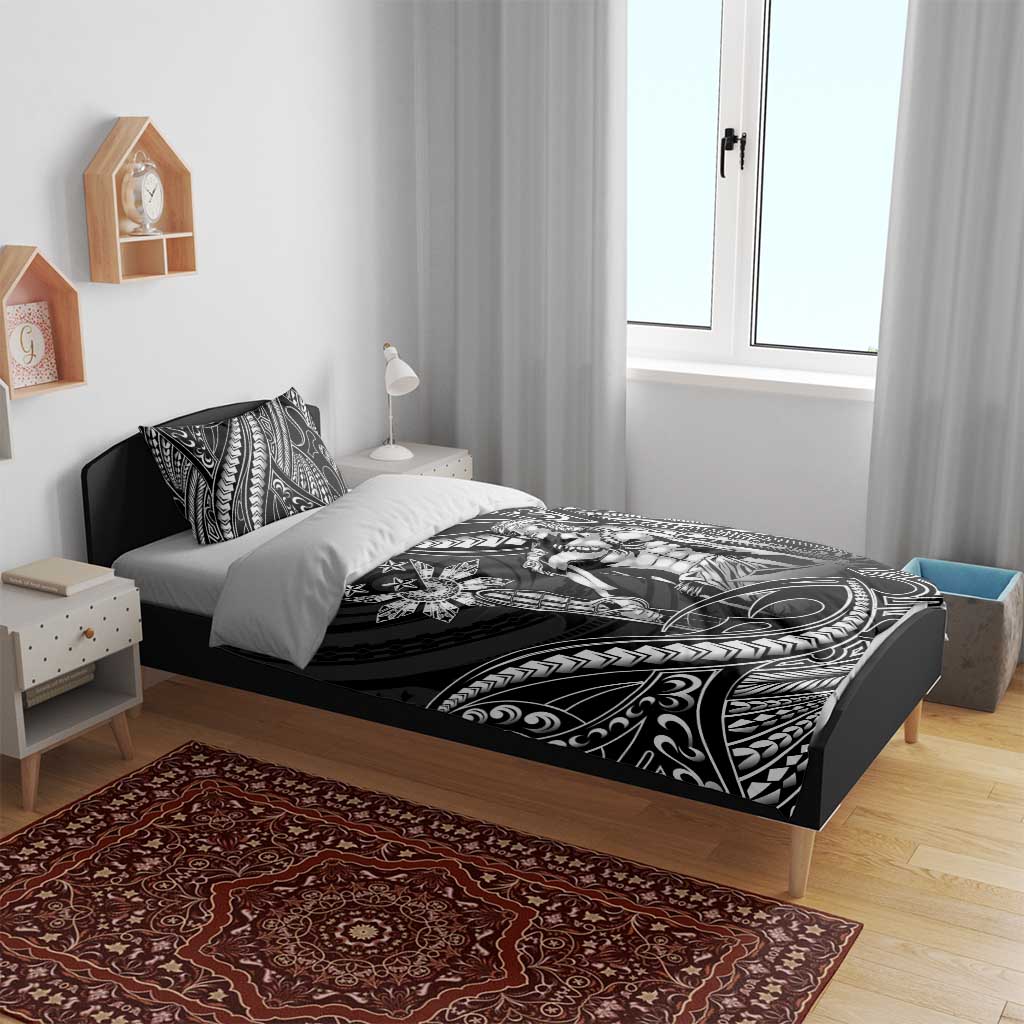 Filipinos Lapu Lapu Hero Bedding Set Black Polynesian Tribal Tattoo LT05 - Polynesian Pride