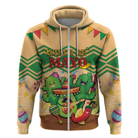 Personalised Hawaii Cinco De Mayo Hoodie Funny Style LT05 Zip Hoodie Brown - Polynesian Pride