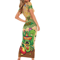Personalised Hawaii Cinco De Mayo Short Sleeve Bodycon Dress Funny Style LT05 - Polynesian Pride