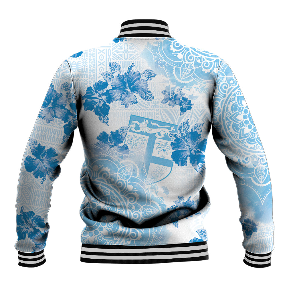 Happy Fiji Girmit Day Baseball Jacket Fijian Tapa With Mandala Pattern LT05 - Polynesian Pride