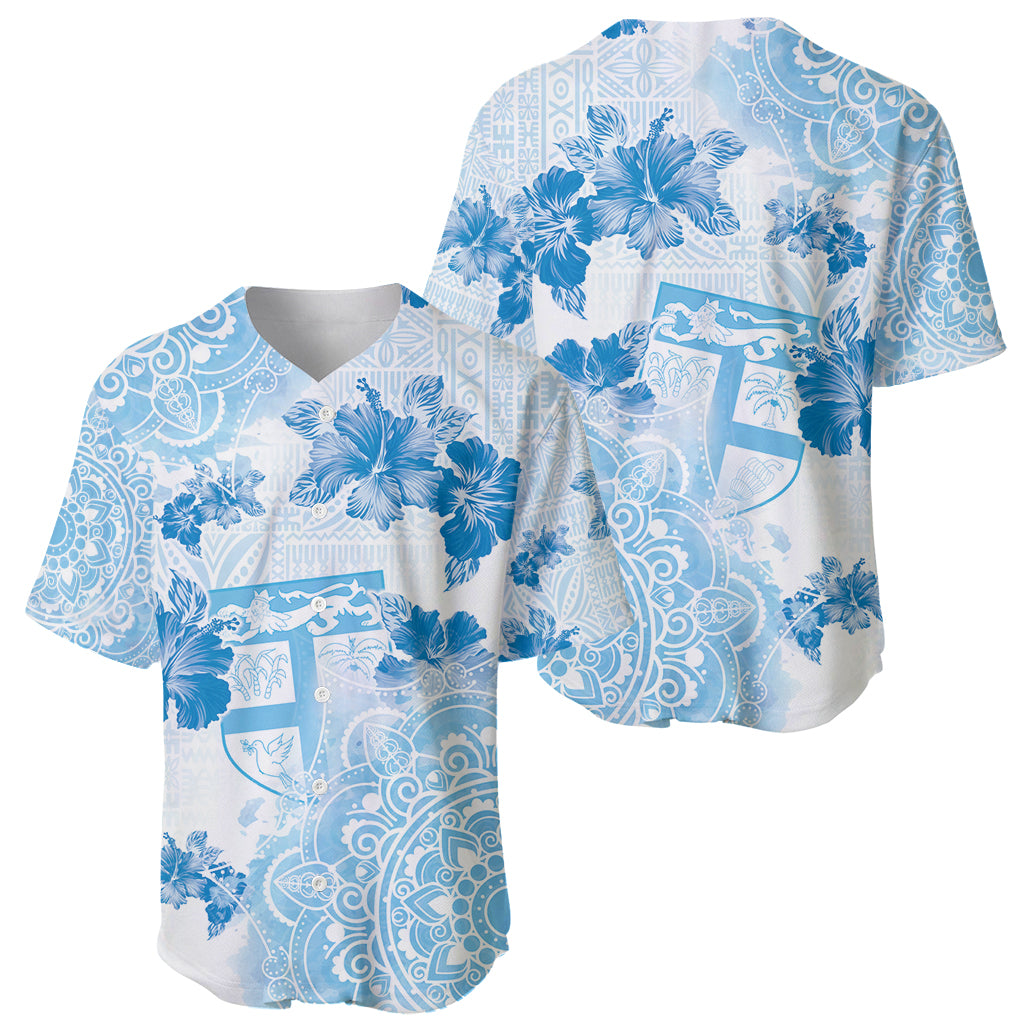 Happy Fiji Girmit Day Baseball Jersey Fijian Tapa With Mandala Pattern LT05 - Polynesian Pride