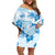 Happy Fiji Girmit Day Family Matching Off Shoulder Short Dress and Hawaiian Shirt Fijian Tapa With Mandala Pattern