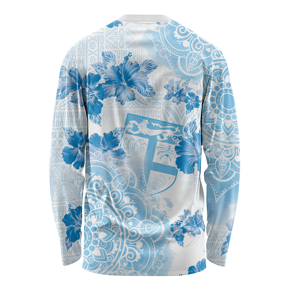 Happy Fiji Girmit Day Long Sleeve Shirt Fijian Tapa With Mandala Pattern LT05 - Polynesian Pride