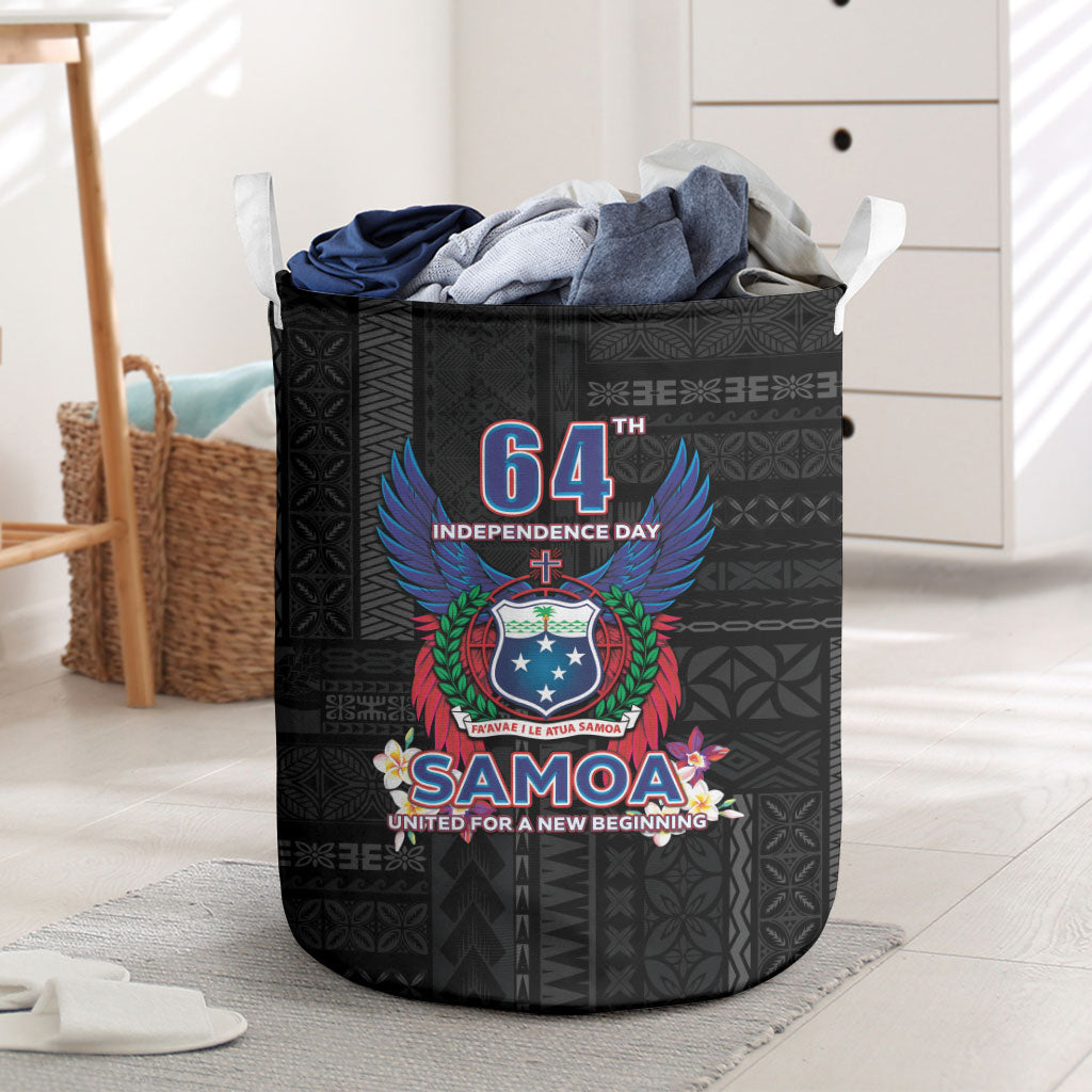 Samoa 64th Independence Anniversary Laundry Basket LT05 Black - Polynesian Pride