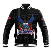Samoa 64th Independence Anniversary Baseball Jacket LT05 Unisex Black - Polynesian Pride