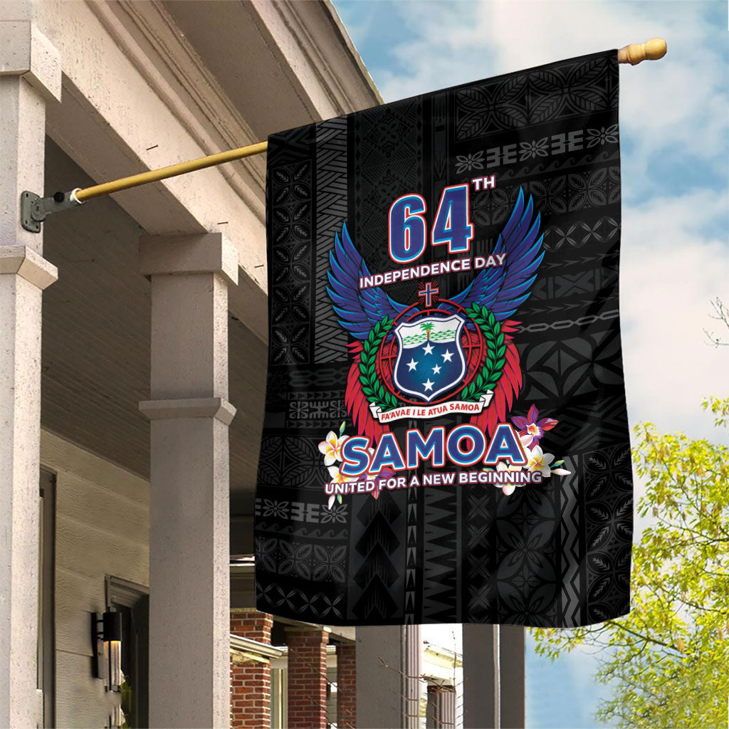 Samoa 64th Independence Anniversary Garden Flag LT05 House Flag Black - Polynesian Pride