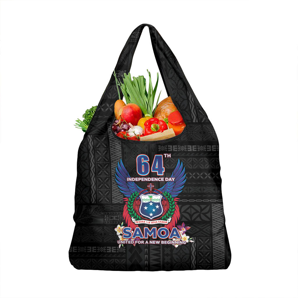 Samoa 64th Independence Anniversary Grocery Bag LT05 1-pack One Size Black - Polynesian Pride