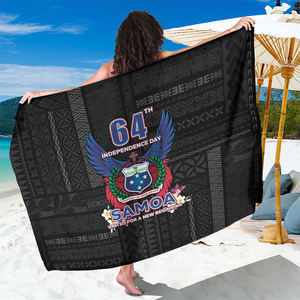 Samoa 64th Independence Anniversary Sarong LT05 One Size 44 x 66 inches Black - Polynesian Pride