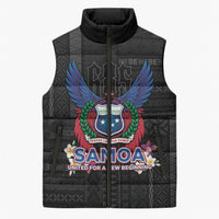 Samoa 64th Independence Anniversary Sleeveless Puffer Jacket LT05 Unisex Black - Polynesian Pride