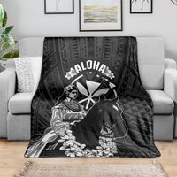 Hawaii King Kamehameha Day Parade Blanket With Pa'u Riders Plumeria Kakau Tribal Pattern LT05 - Polynesian Pride