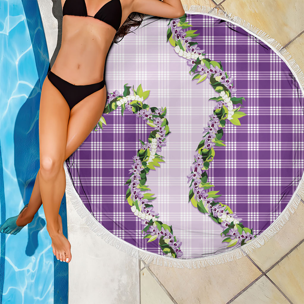 Violet Hawaii Palaka Beach Blanket Maile Pikake Honohono Orchid Lei LT05 - Polynesian Pride