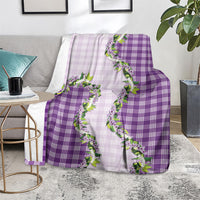 Violet Hawaii Palaka Blanket Maile Pikake Honohono Orchid Lei LT05 - Polynesian Pride